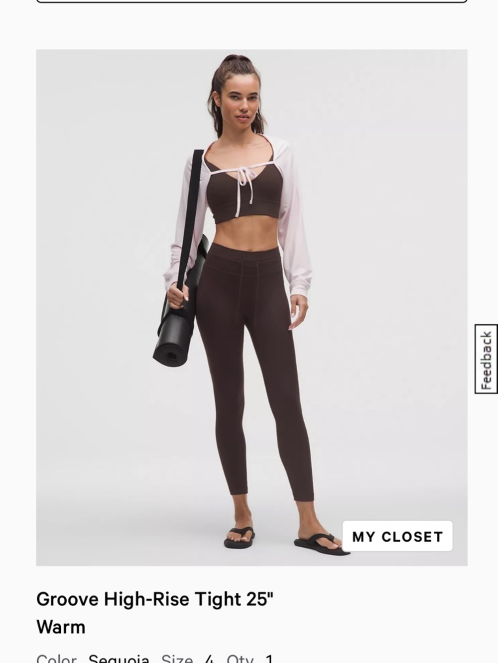 lululemon athletica High-Rise Leggings - Sequoia Brown